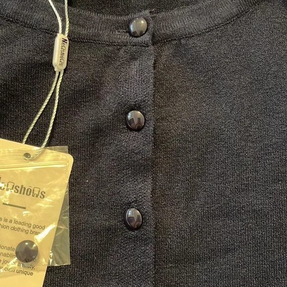 Women’s navy blue cardigan sweater - Picture 3 of 7